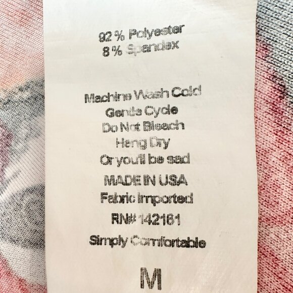 LuLaRoe Perfect Tee Top Womens M Red Bird Print Short Sleeve Casual Stretchy - Picture 4 of 10